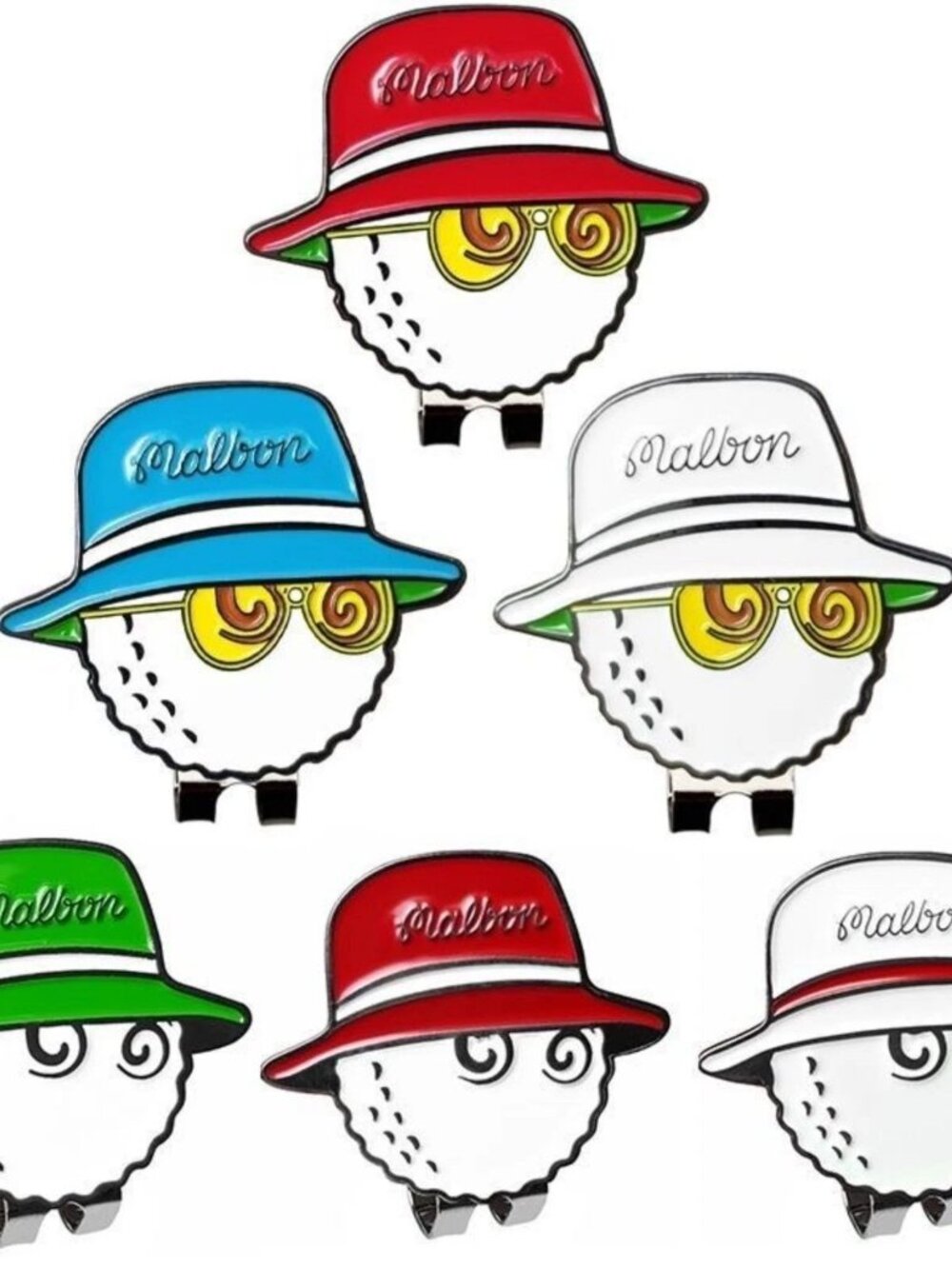 Malbon Bucket Hat Golf Ball Marker With Magnetic Clip Stylish Golf Accessory